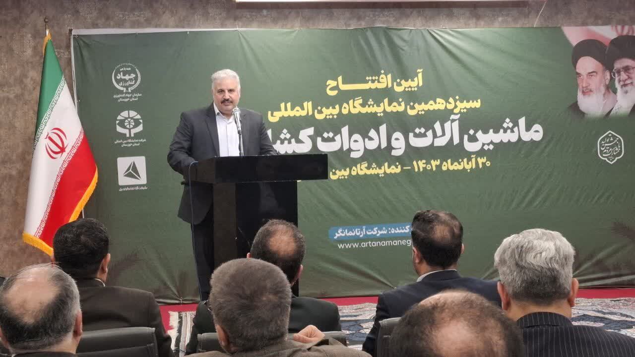 خوزستان استانی با ظرفیت بالا در تولید محصولات کشاورزی در کشور است